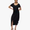 Slub-Midi-Wickelkleid Slub-Midi-Wickelkleid