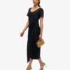 Slub-Midi-Wickelkleid Slub-Midi-Wickelkleid
