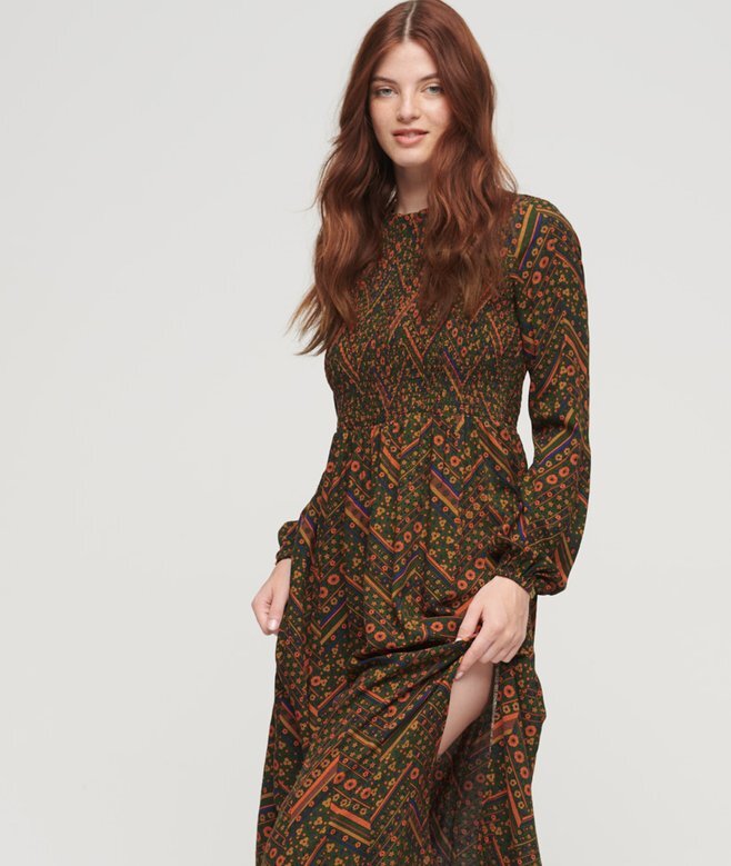 Smok-Kleid mit Print Smok-Kleid mit Print