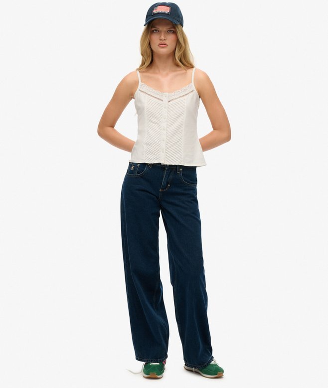 Spitzen-Cami-Oberteil mit Knopfleiste Spitzen-Cami-Oberteil mit Knopfleiste