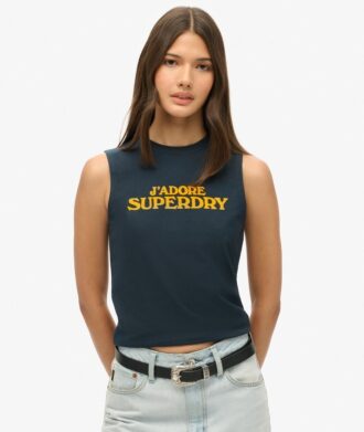 Sport Luxe Graphic Fitted Tank Top