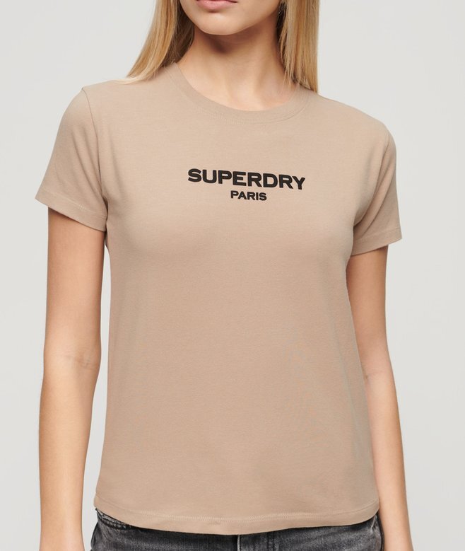 Sport Luxe Logo – Tailliertes, kurzes T-Shirt Sport Luxe Logo – Tailliertes, kurzes T-Shirt