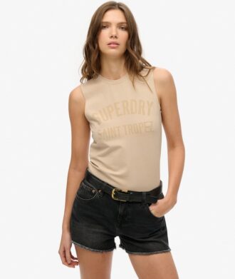 Sport Luxe Tailliertes Tanktop