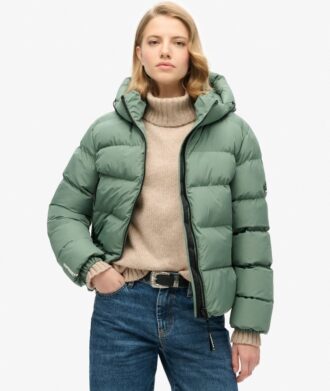 Sport-Puffer-Jacke mit Kapuze