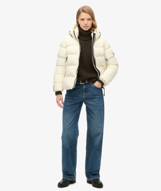 Sport-Puffer-Jacke mit Kapuze