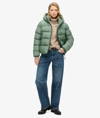 Sport-Puffer-Jacke mit Kapuze