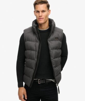 Sportliche Puffer-Tweed-Weste