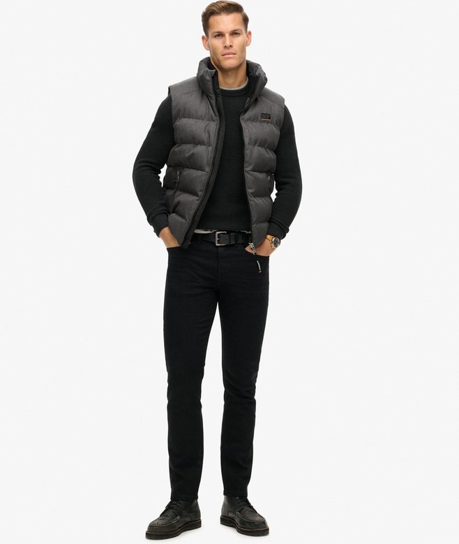 Sportliche Puffer-Tweed-Weste Sportliche Puffer-Tweed-Weste
