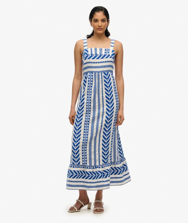 Statement-Maxikleid mit Stufen Statement-Maxikleid mit Stufen