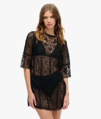 Strand-Cover-up-Minikleid aus Spitze