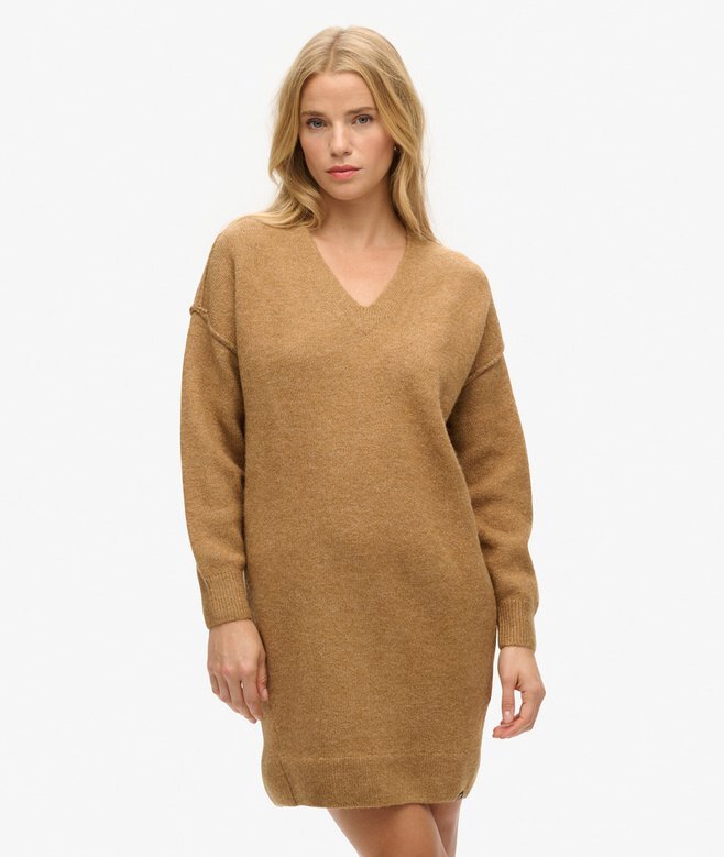 Strickkleid mit V-Ausschnitt Strickkleid mit V-Ausschnitt