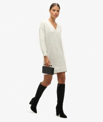 Strickkleid mit V-Ausschnitt