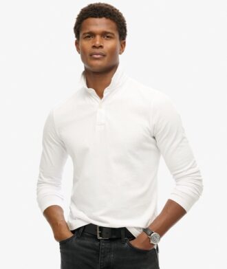 Studios Langarm-Jersey-Poloshirt