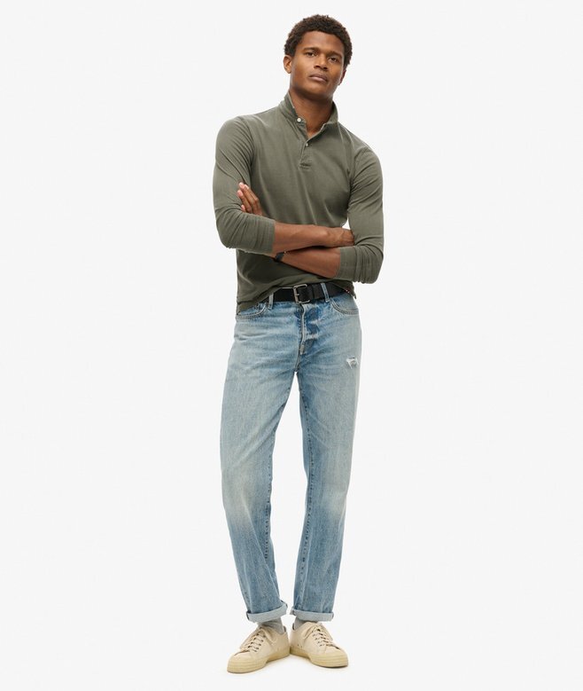 Studios Langarm-Jersey-Poloshirt Studios Langarm-Jersey-Poloshirt