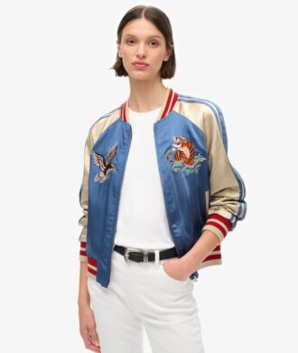 Sukajan-Bomberjacke mit Stickerei