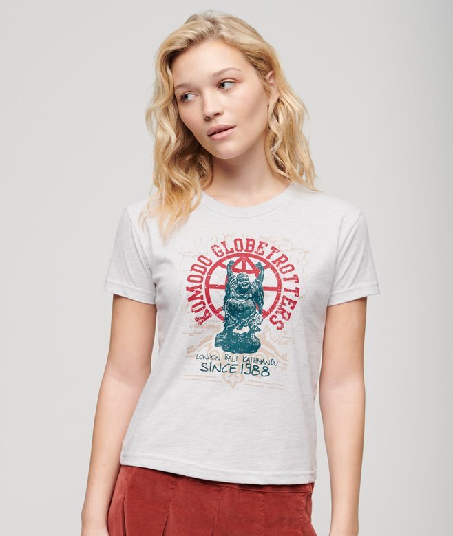 Superdry X Komodo Globetrotter Fitted T-Shirt Superdry X Komodo Globetrotter Fitted T-Shirt