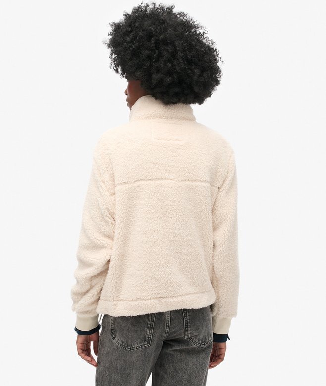 Superweiches Teddy-Fleece mit Druckknopfkragen Superweiches Teddy-Fleece mit Druckknopfkragen