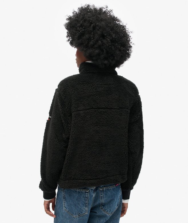 Superweiches Teddy-Fleece mit Druckknopfkragen Superweiches Teddy-Fleece mit Druckknopfkragen