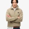 Sweatshirt mit halbem Reißverschluss und Kontrastnähten