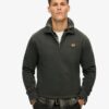Sweatshirt mit halbem Reißverschluss und Kontrastnähten