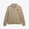 Sweatshirt mit halbem Reißverschluss und Kontrastnähten