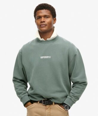 Sweatshirt mit lockerem Schnitt und Mikro-Logo-Grafik