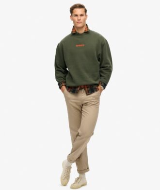 Sweatshirt mit lockerem Schnitt und Mikro-Logo-Grafik