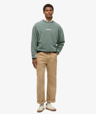 Sweatshirt mit lockerem Schnitt und Mikro-Logo-Grafik