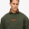 Sweatshirt mit lockerem Schnitt und Mikro-Logo-Grafik