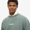 Sweatshirt mit lockerem Schnitt und Mikro-Logo-Grafik