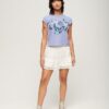 T-Shirt mit Blumenmuster und Flügelärmeln T-Shirt mit Blumenmuster und Flügelärmeln