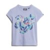 T-Shirt mit Blumenmuster und Flügelärmeln T-Shirt mit Blumenmuster und Flügelärmeln