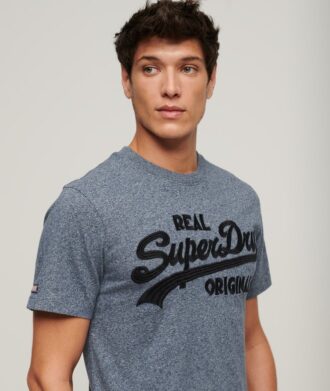 T-Shirt mit gesticktem Vintage-Logo