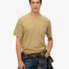 T-Shirt mit kontrastfarbener Naht an der Tasche