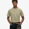 T-Shirt mit kontrastfarbener Naht an der Tasche
