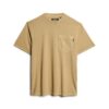T-Shirt mit kontrastfarbener Naht an der Tasche