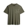 T-Shirt mit kontrastfarbener Naht an der Tasche