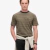 T-Shirt mit strukturierten Streifen und Tasche