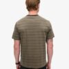 T-Shirt mit strukturierten Streifen und Tasche