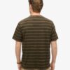 T-Shirt mit strukturierten Streifen und Tasche