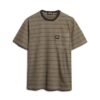 T-Shirt mit strukturierten Streifen und Tasche