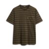T-Shirt mit strukturierten Streifen und Tasche