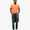 T-Shirt mit V-Ausschnitt und „Organic Cotton Essential“-Logo