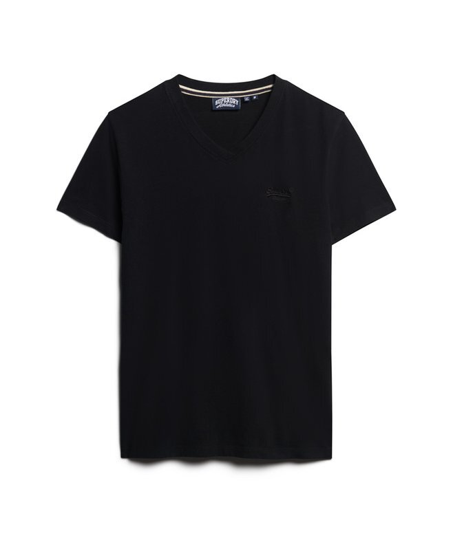 T-Shirt mit V-Ausschnitt und „Organic Cotton Essential“-Logo T-Shirt mit V-Ausschnitt und „Organic Cotton Essential“-Logo