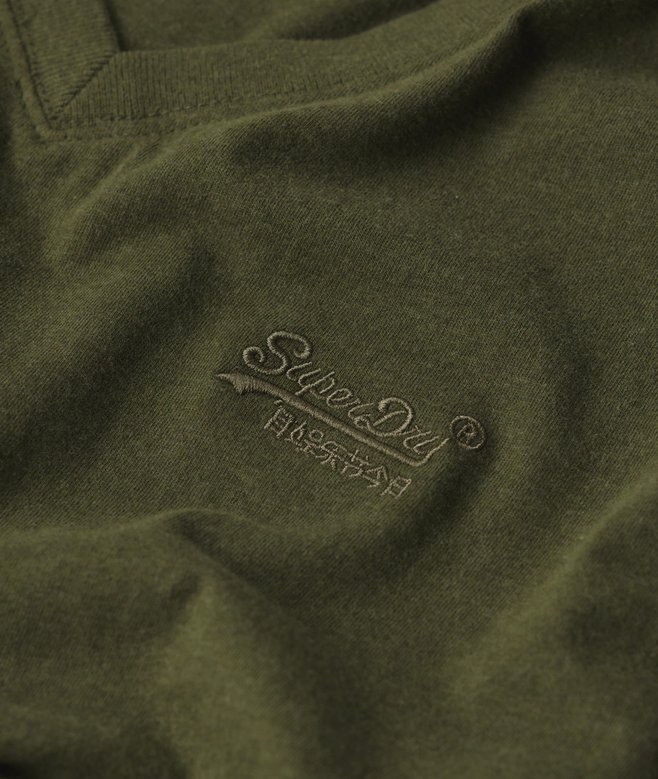 T-Shirt mit V-Ausschnitt und „Organic Cotton Essential“-Logo T-Shirt mit V-Ausschnitt und „Organic Cotton Essential“-Logo
