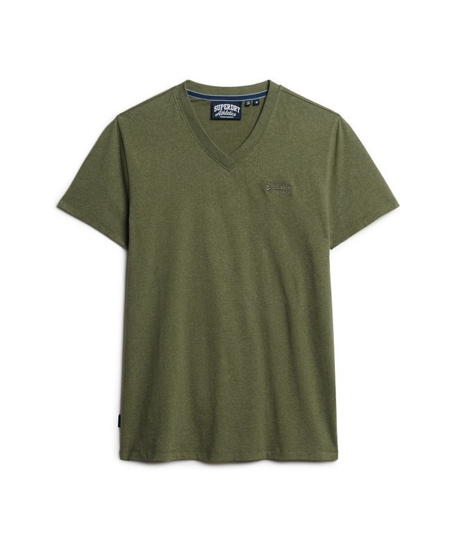 T-Shirt mit V-Ausschnitt und „Organic Cotton Essential“-Logo T-Shirt mit V-Ausschnitt und „Organic Cotton Essential“-Logo