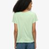 T-Shirt mit V-Ausschnitt und Slub-Stickerei