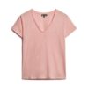 T-Shirt mit V-Ausschnitt und Slub-Stickerei T-Shirt mit V-Ausschnitt und Slub-Stickerei