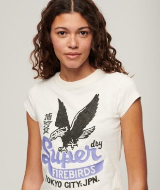 T-Shirt mit verziertem Poster-Motiv und Flügelärmeln T-Shirt mit verziertem Poster-Motiv und Flügelärmeln