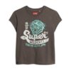 T-Shirt mit verziertem Poster-Motiv und Flügelärmeln
